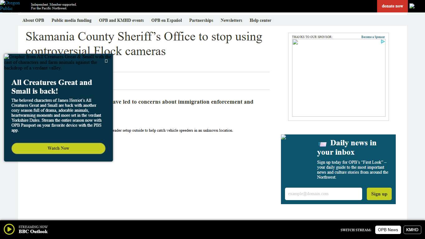 Skamania County Sheriff’s Office to stop using controversial Flock cameras - OPB